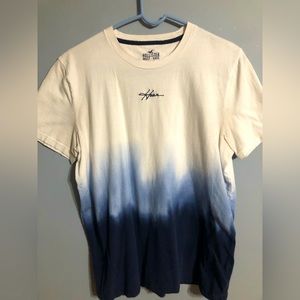 Hollister t-shirt, white faded to blue to navy blue